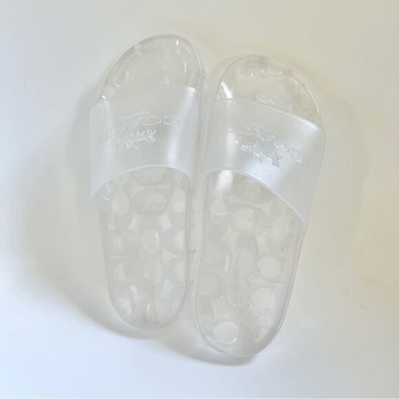 Coach Ulyssa Waterproof Slide Sandal in Clear US 5 MSRP $95 NEW - Picture 1 of 7
